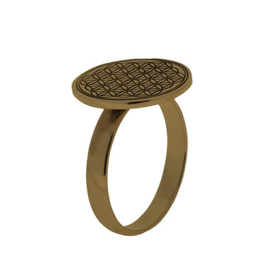 Anillo Flor de la Vida Dorado